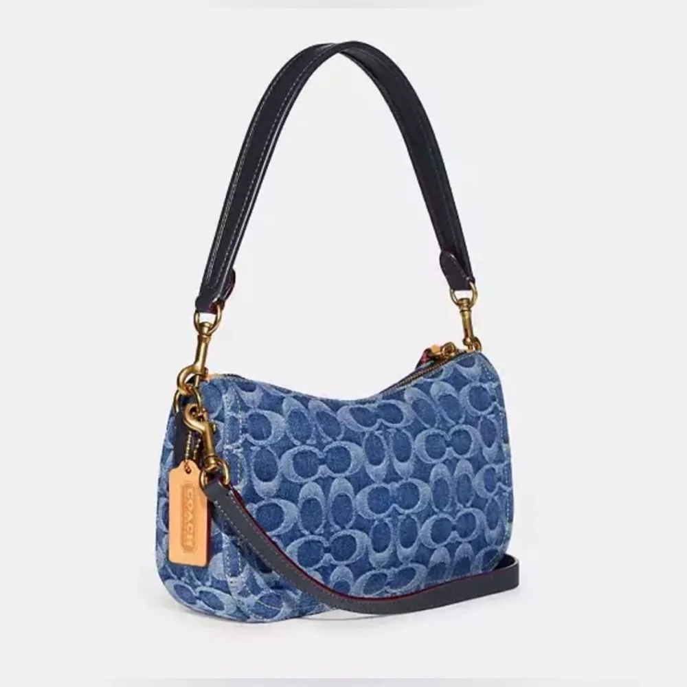 ✨ Coach Signature Denim Swinger Bag Purse Rare ✨ - Picture 15 of 16
